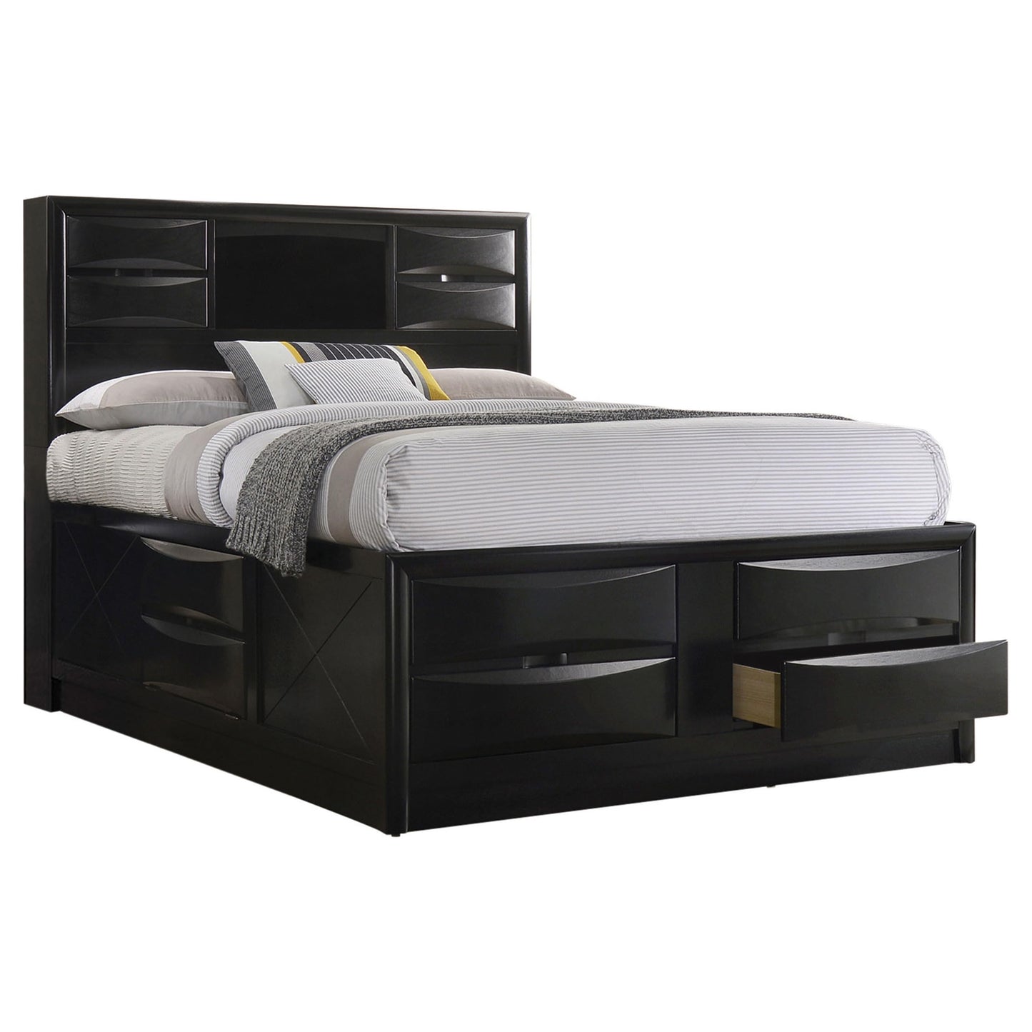 Coaster Briana Eastern King Bed 5-Piece Set, Black