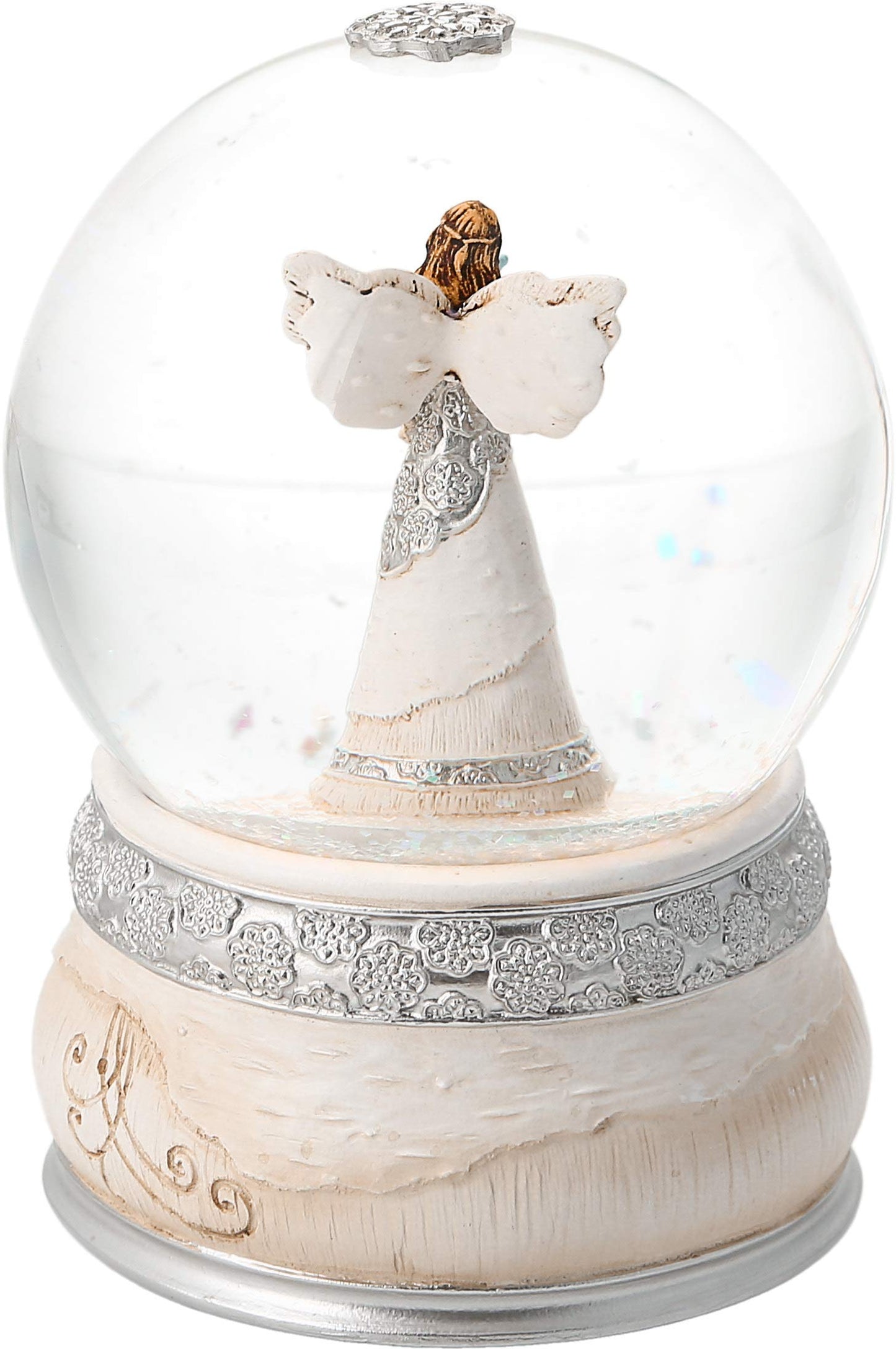 Pavilion Gift Company 82304 Elements Friends Angel Musical Waterglobe, 6-Inch/100mm, Inscription Friends Open Their Hearts Share Their Lives, Care Forever , White