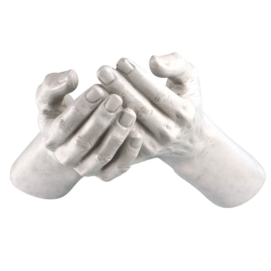 Design Toscano The Offering Hands Wall Sculpture, 11" Wx8 Dx3.5 H, Antique Stone