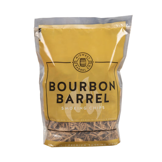 Premium Bourbon Barrel Wood Chips - 100% White Oak - Perfect for Smokers and Grills - Adds Rich Bourbon Flavors to BBQ - Midwest Barrel Company