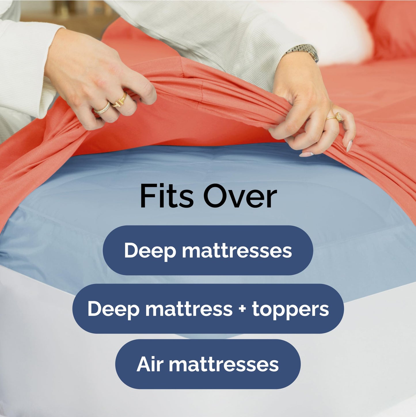 Extra Deep Twin XL Sheet Set - 4 Piece Breathable & Cooling Sheets - Hotel Luxury Bed Sheets Set - Easy & Secure Fit - Soft, Wrinkle Free & Comfy Sheets Set - Coral Sheet Set with Extra Deep Pockets