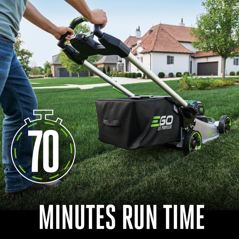 EGO LM2206SP 22inch Aluminum Deck Select Cut™ Self-Propelled Lawn Mower, 10.0Ah Battery and 700W Turbo Charger Included