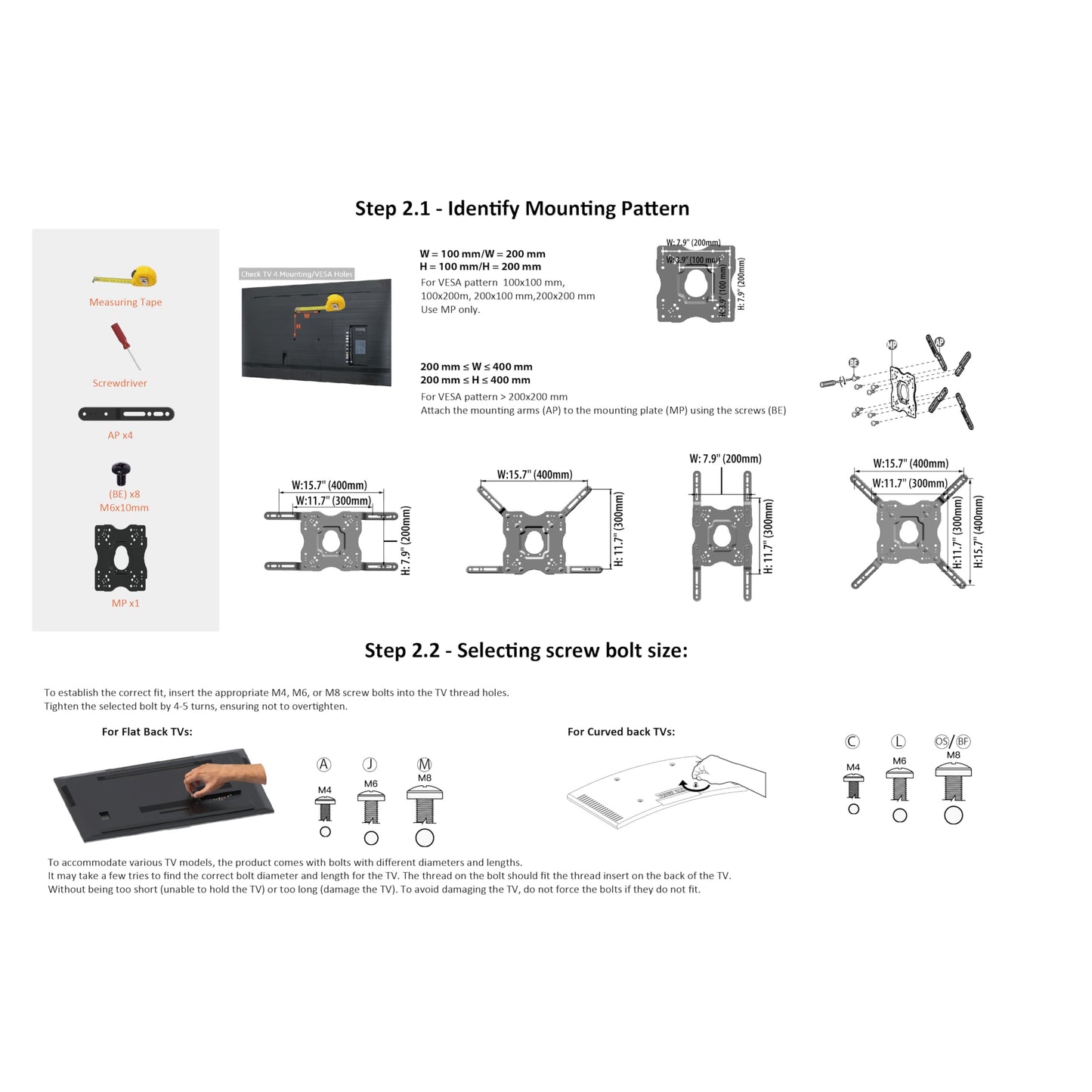 Amazon Basics Full Motion Articulating TV Monitor Wall Mount for 26" to 55" TVs and Flat Panels up to 80 Lbs, Black