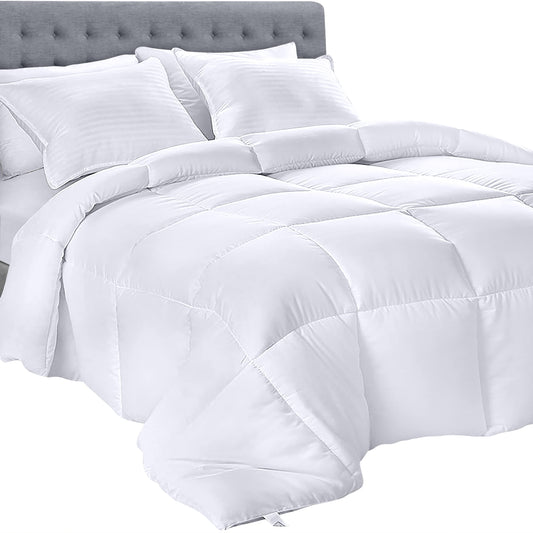 Utopia Bedding Comforters Twin XL Size, All Season Duvet Insert, Down Alternative Box Stitched Bed Comforter with Corner Tabs, Machine Washable (White)