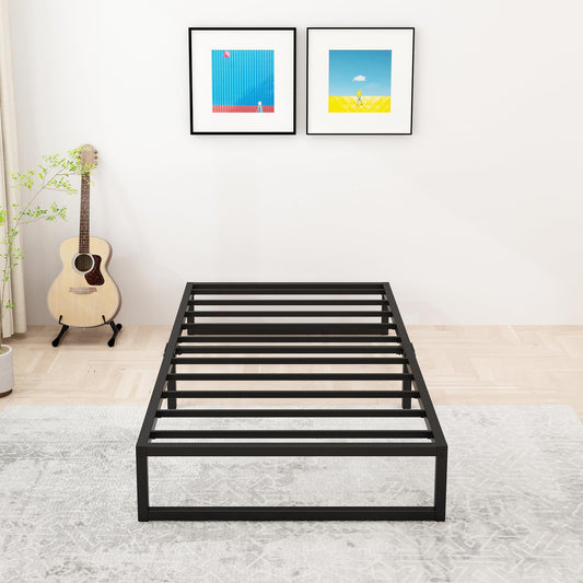 Lutown-Teen 9 Inch Twin XL Bed Frames Heavy Duty Sturdy Metal Platform Bed Frame No Box Spring Needed, Noise Free, Easy Assembly, Black