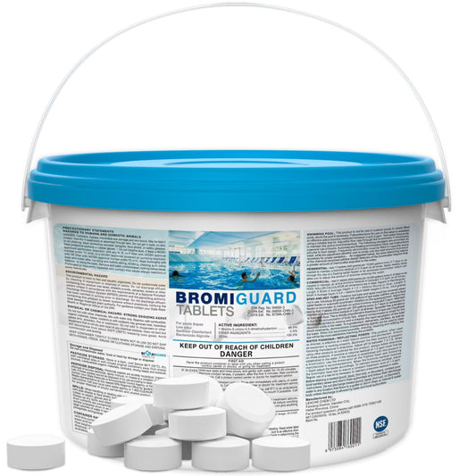 BROMIGUARD【 5.5 lbs】 1inch Bromine Tablets for Spa Hot Tub, Chemicals Bromine Tabs