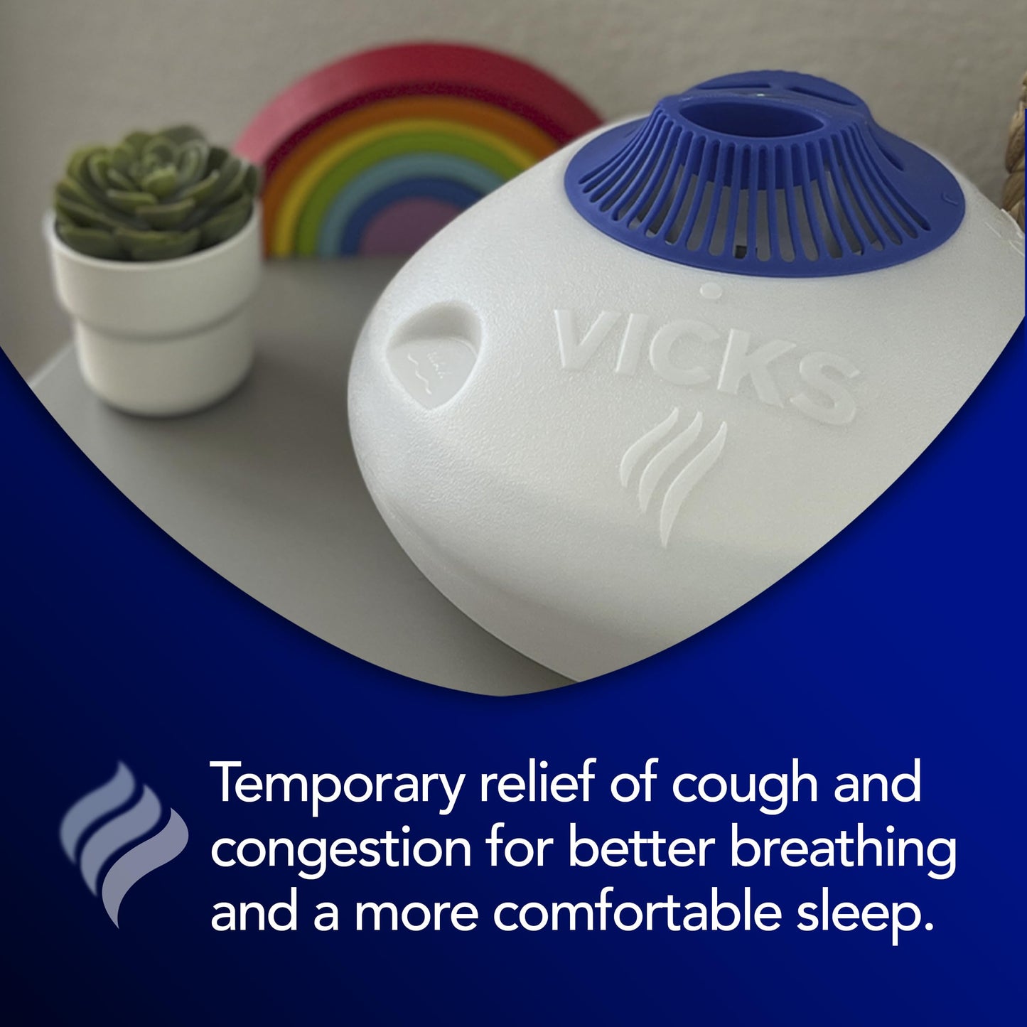 Vicks Warm Steam Vaporizer, Small to Medium Rooms, 1.5 Gallon Tank – Warm Mist Humidifier for Baby and Kids Rooms with Night Light, Works with Vicks VapoPads and VapoSteam