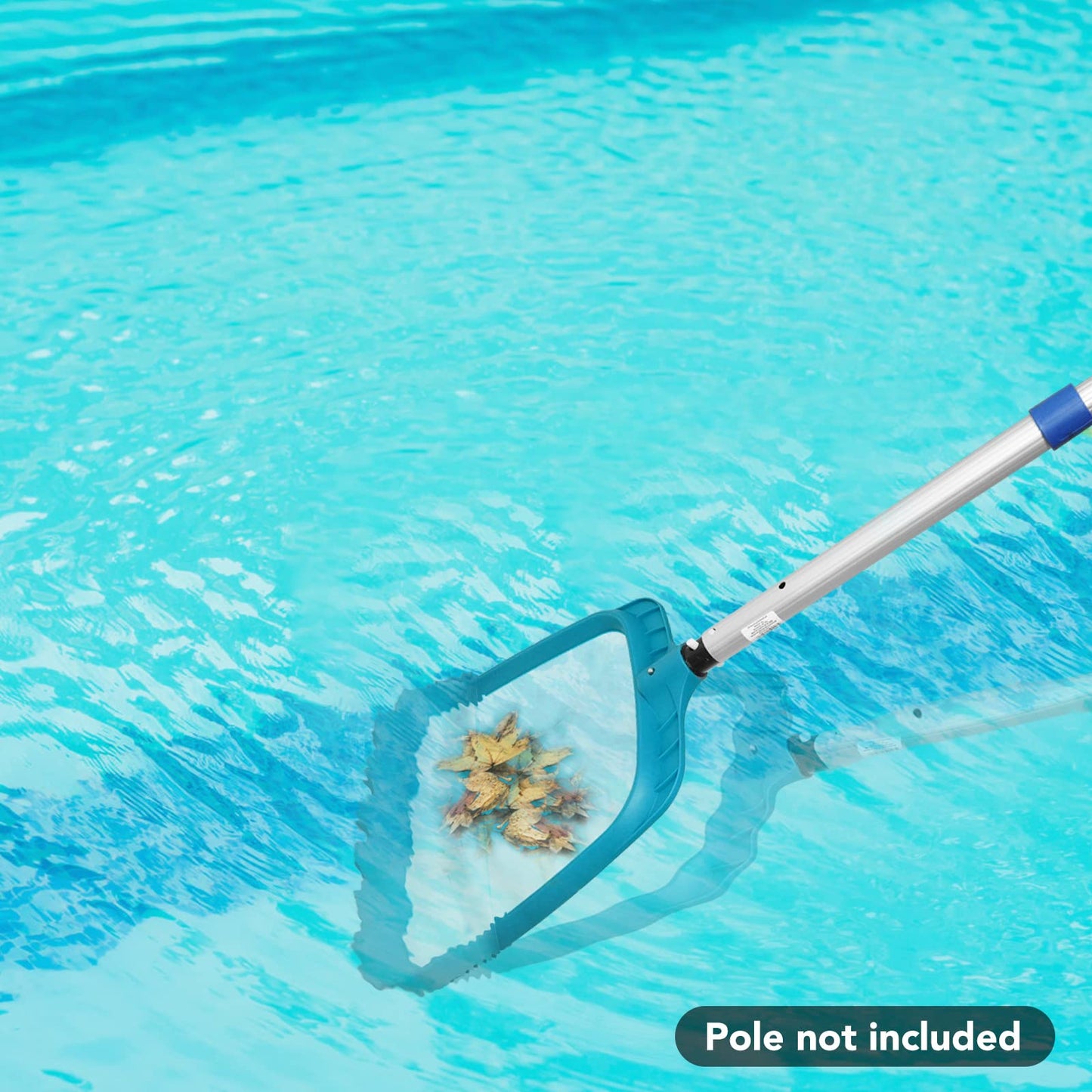 POOLWHALE Professional Pool Skimmer Net,Fine Mesh Net Bag,Heavy Duty Swimming Leaf Skimmer Cleaning Tool - Fast Cleaning,Debris Pickup Removal- Fits Standard Swimming Pool Poles