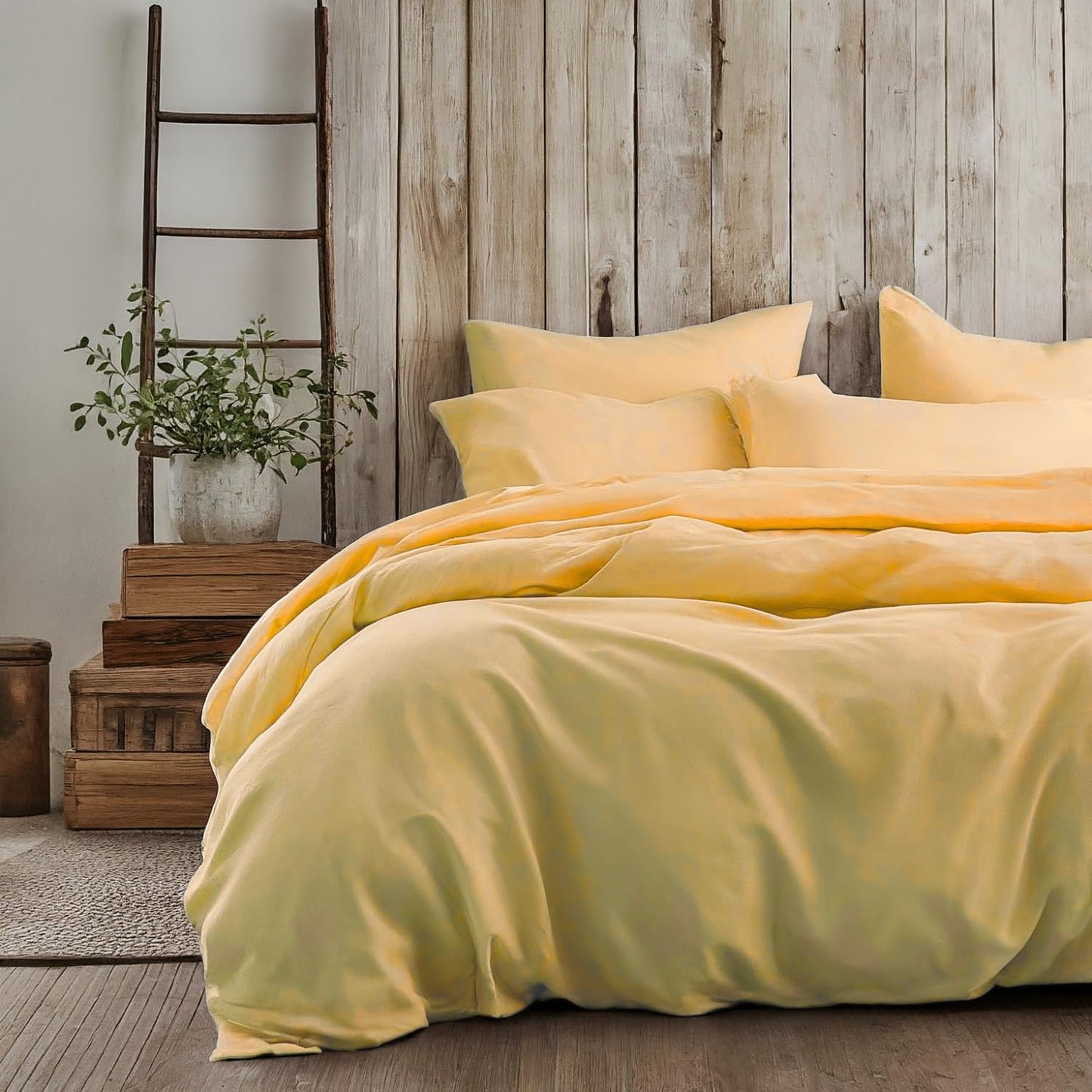 Tache 2 Piece Sunny Golden Yellow Duvet Cover Set-Twin XL