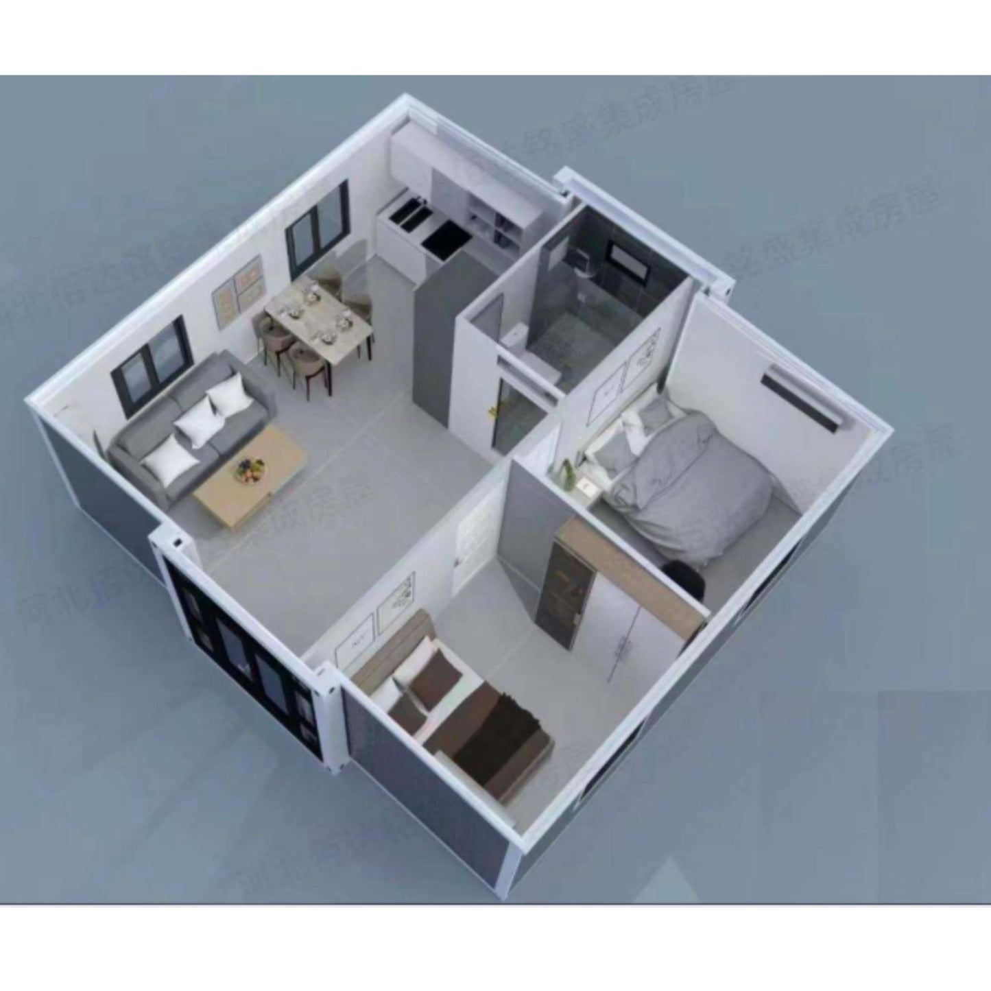 Mobile House, Mobile Home, Portable House, Prefab Expandable House 19ft x 20ft -Perfect for On-The-Go Living! [Your Homies]