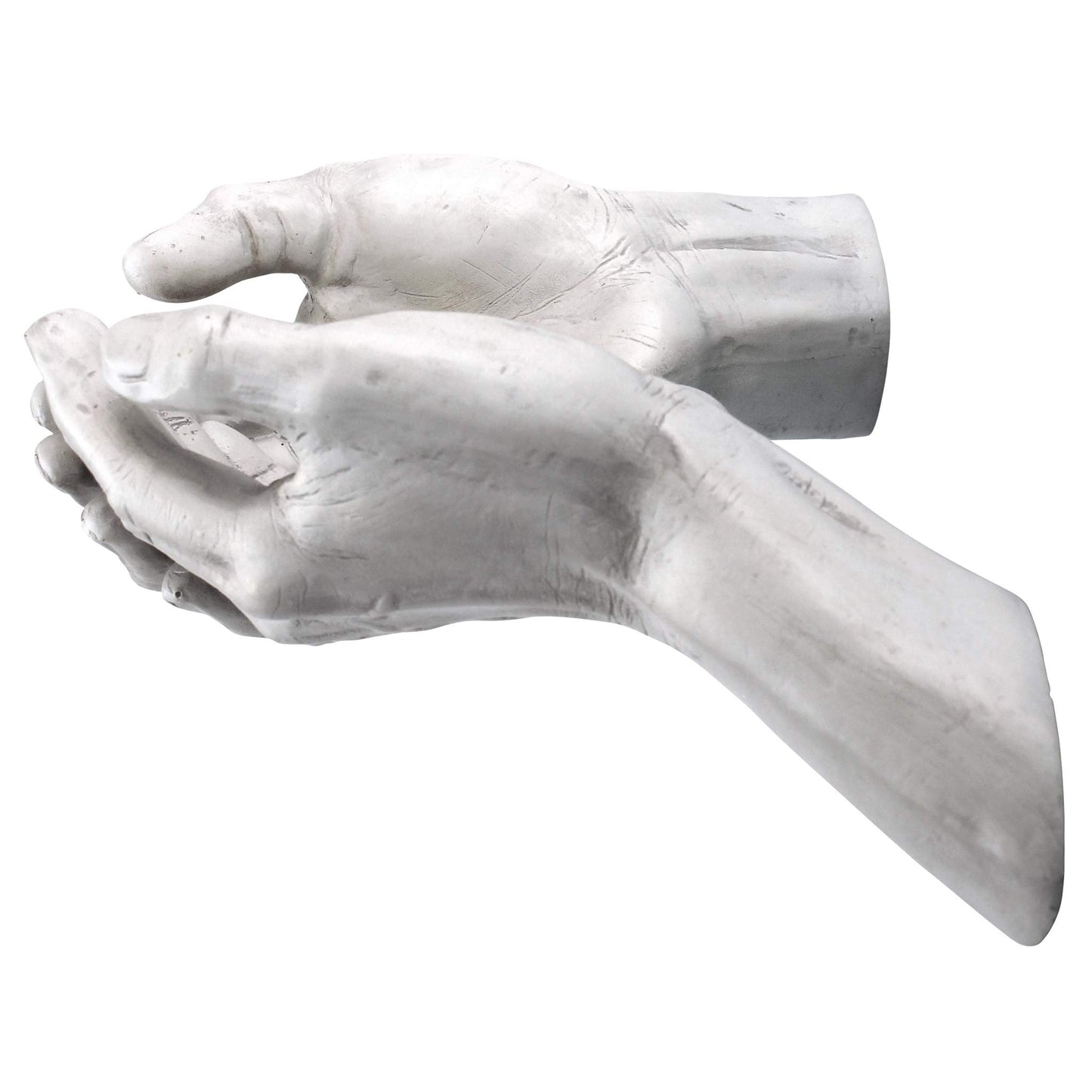 Design Toscano The Offering Hands Wall Sculpture, 11" Wx8 Dx3.5 H, Antique Stone