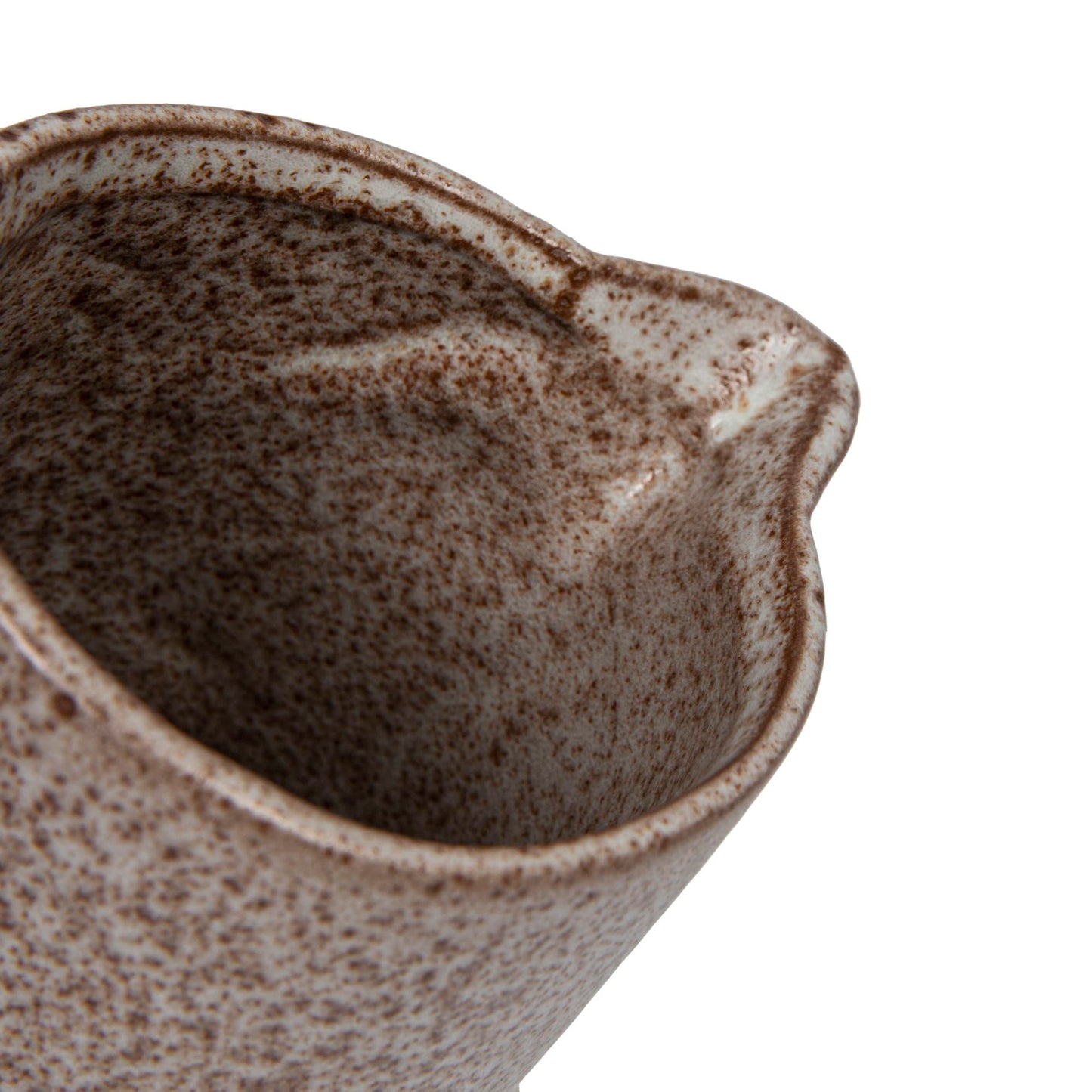 Creative Co-Op Modern Small Stoneware Pitcher or Vase, Putty Brown