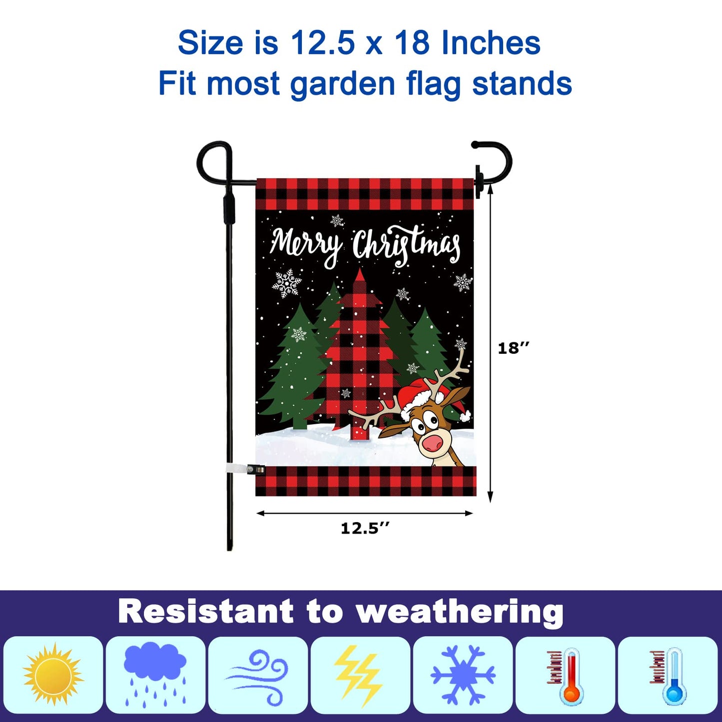 Pating Seasonal Garden Flags Set of 12 Double Sided 12 x 18 Inch Yard Flags, Small Garden Flags for Outside, Fall Winter Halloween Christmas Outdoor Flags, Holiday Garden Flags for All Seasons