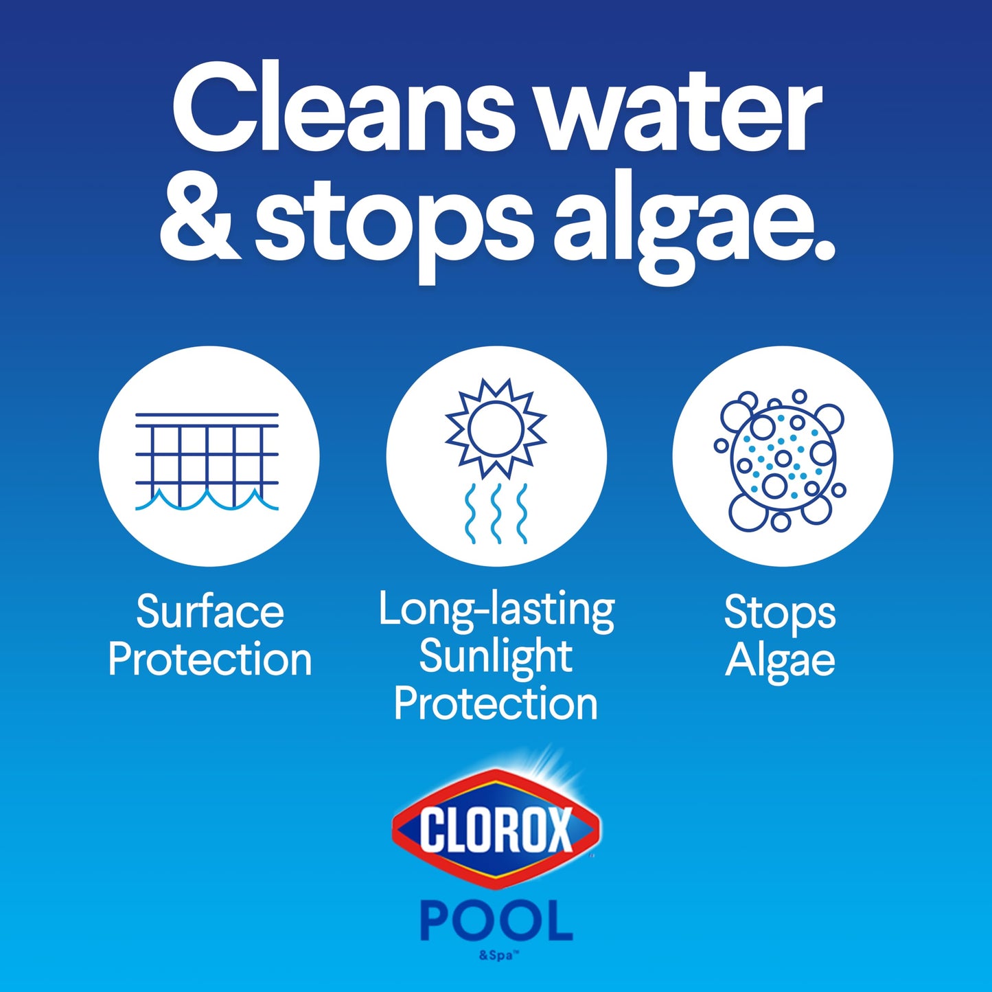 CLOROX Pool&Spa XtraBlue 3” Chlorinating Tablets, Kills Bacteria & Stops Algae, 5 LB