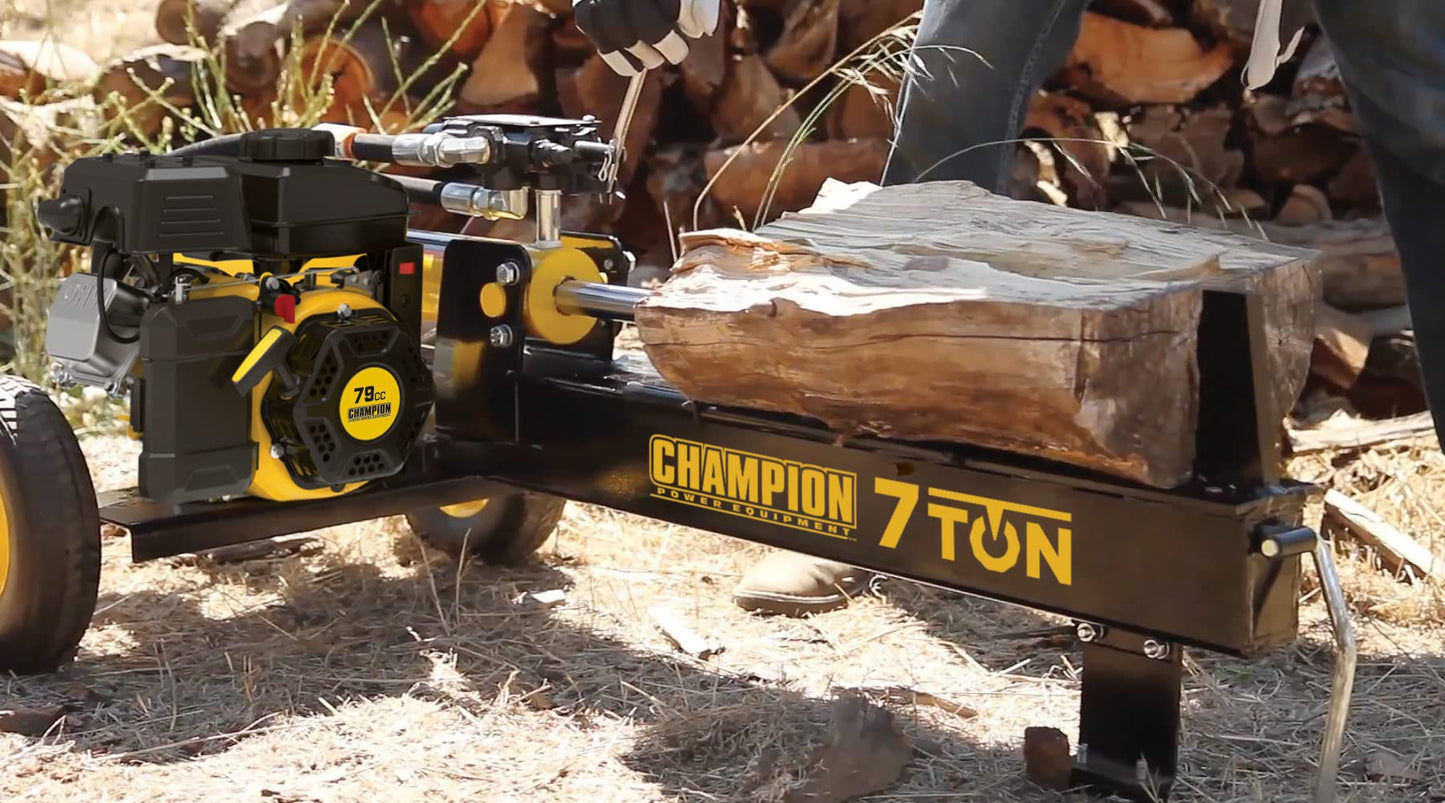 Champion Power Equipment 7-Ton Compact Horizontal Gas Log Splitter with Auto Return