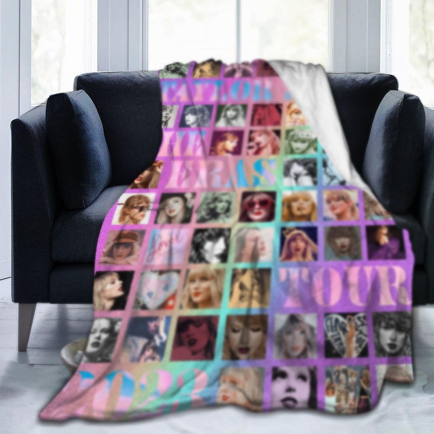 Throw Blanket 50” x 60” Music Print Fleece Throw Blanket, Soft Warm Cozy Blanket for Couch Sofa, and 2023 Music Collection Home Deco