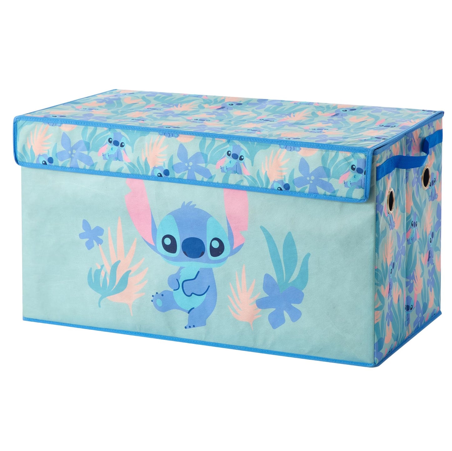 Idea Nuova Disney Stitch Collapsible Storage Trunk, Durable with Soft Lid, 28.5"x14.5"x16"