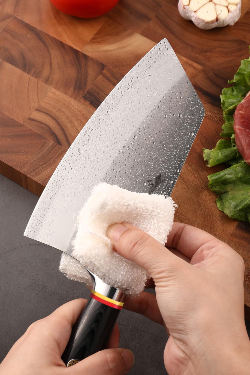 MAD SHARK Cleaver Knife 7 Inch for Vegetable and Boneless Meat, Razor Sharp Chinese Chef Knife