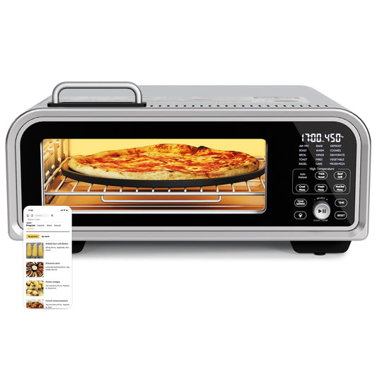 Kitchen Elite Toaster Oven Air Fryer Combo, 15-IN-1 Digital Convection Oven Countertop NTC Control, Portable Pizza Oven Stainless Steel for 12' pizza / 9 slices, Max 800°F, 3 Layer Glass Anti-scalding