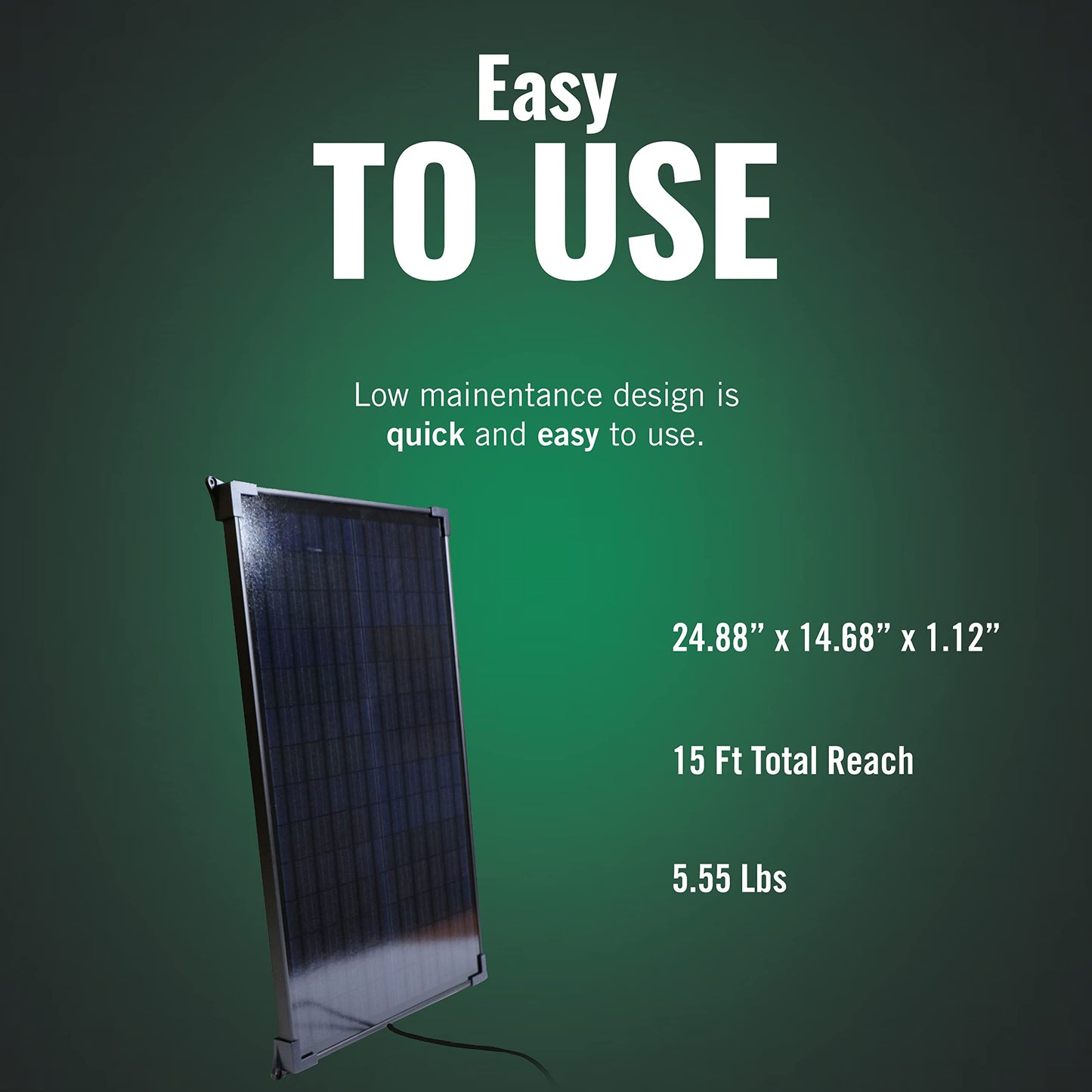 Battery Tender 35 Watt Solar Panel 12V Battery Charger with Charge Controller - IP67 Weatherproof - Mountable Smart Charger - 021-1174