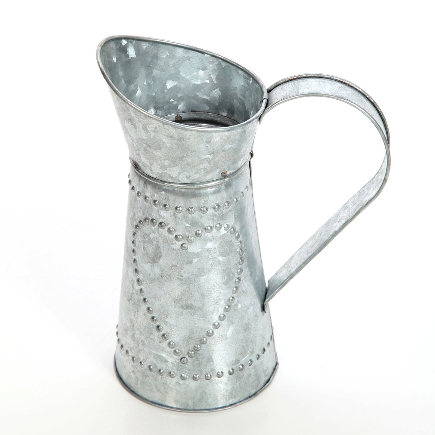 Hosley 9.25 Inch High Galvanized Decorative Pitcher. Ideal for Home Wedding Country Living Garden decor. O4