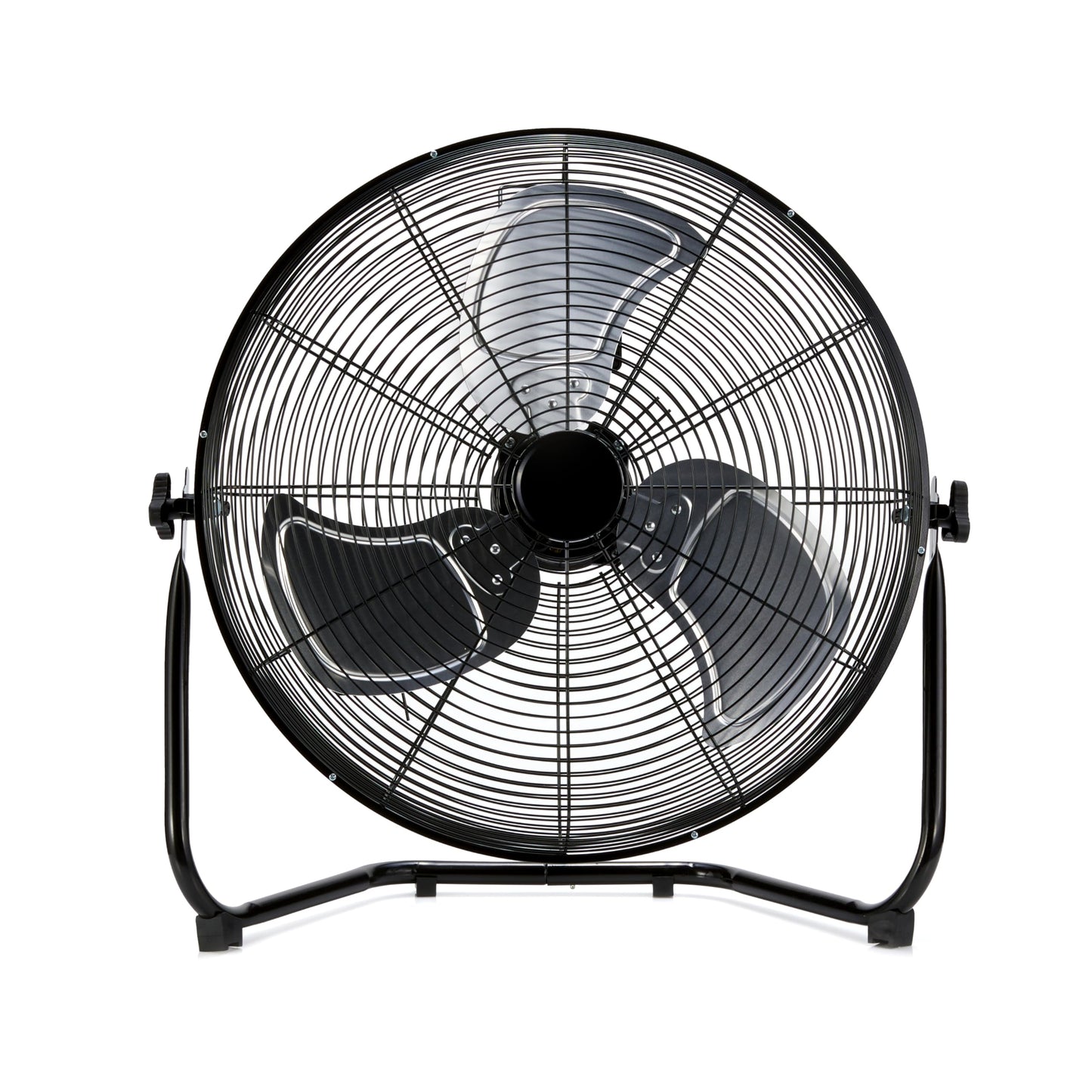 Amazon Basics 20" High-Velocity Heavy-Duty Industrial Floor Fan, 3 Speeds, Metal Construction and Aluminum Blades, Ideal for Industrial & Commercial Spaces, 125W, Black, 9.45"D x 23.43"W x 23.82"H