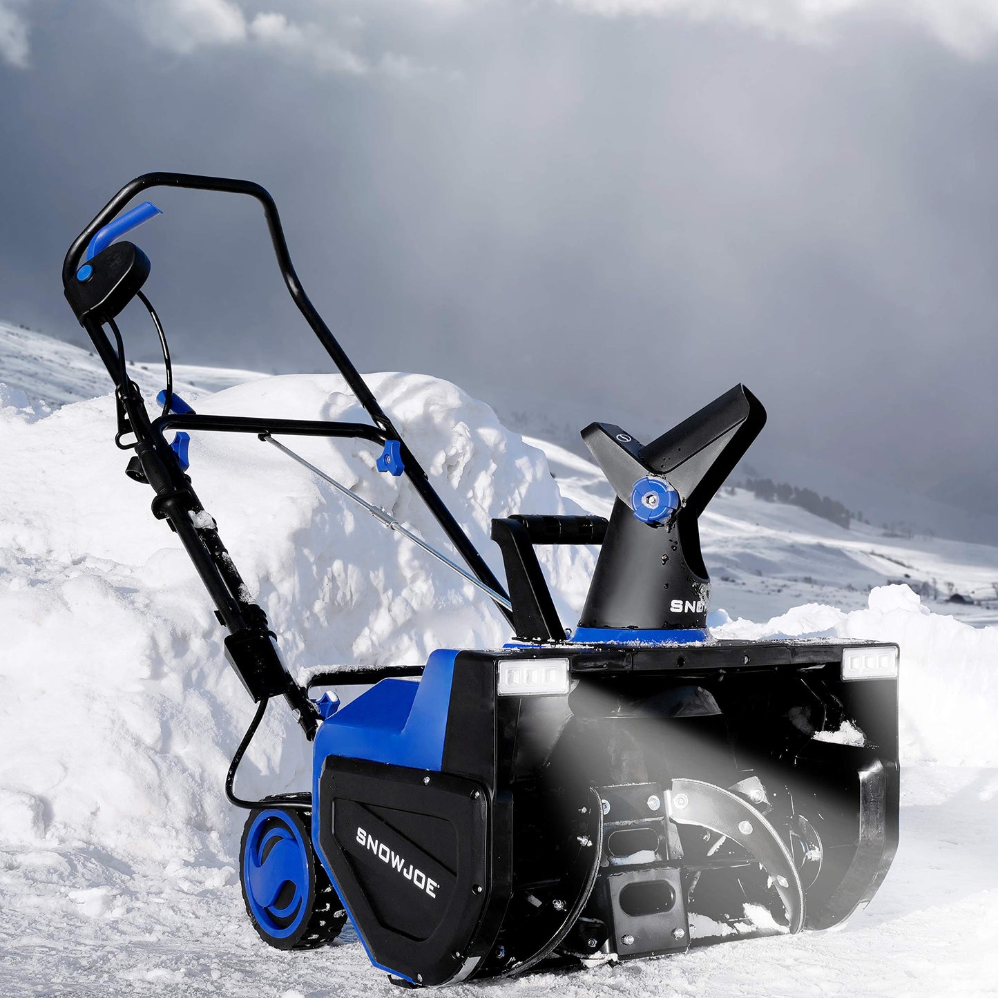 Snow Joe SJ627E Electric Walk-Behind Snow Blower w/Dual LED Lights, 22-inch, 15-Amp