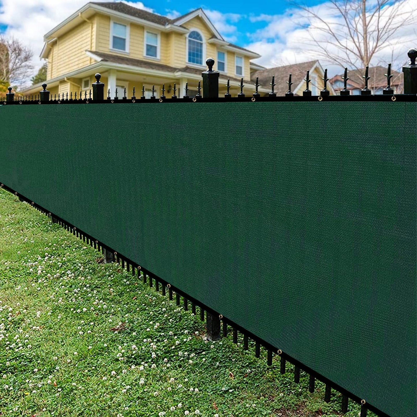 DenForste Privacy Fence Screen - 6' x 50' Fence Covering Privacy Screen Outdoor - Heavy Duty Fencing Mesh Shade Cover for Garden Wall Yard Backyard