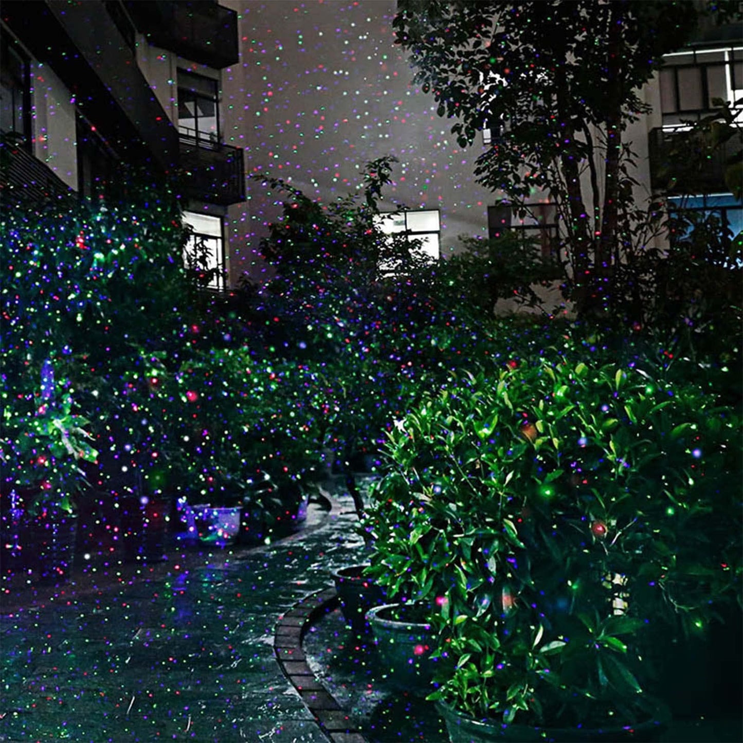 TRKSUMKP Outdoor Laser Lights,Christmas Projector Light Outdoor Garden Waterproof with Moving RGB Firefly for Christmas