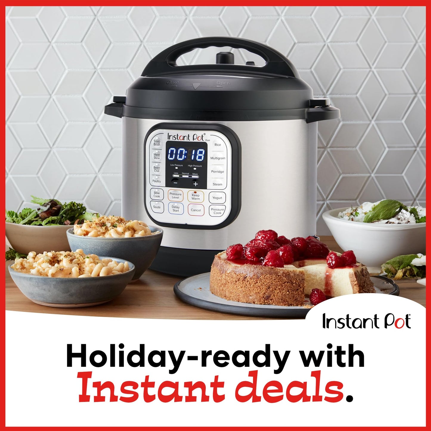 Instant Pot Duo 7-in-1 Electric Pressure Cooker, Slow Cooker, Rice Cooker, Steamer, Sauté, Yogurt Maker, Warmer & Sterilizer, Includes App With Over 800 Recipes, Stainless Steel, 8 Quart