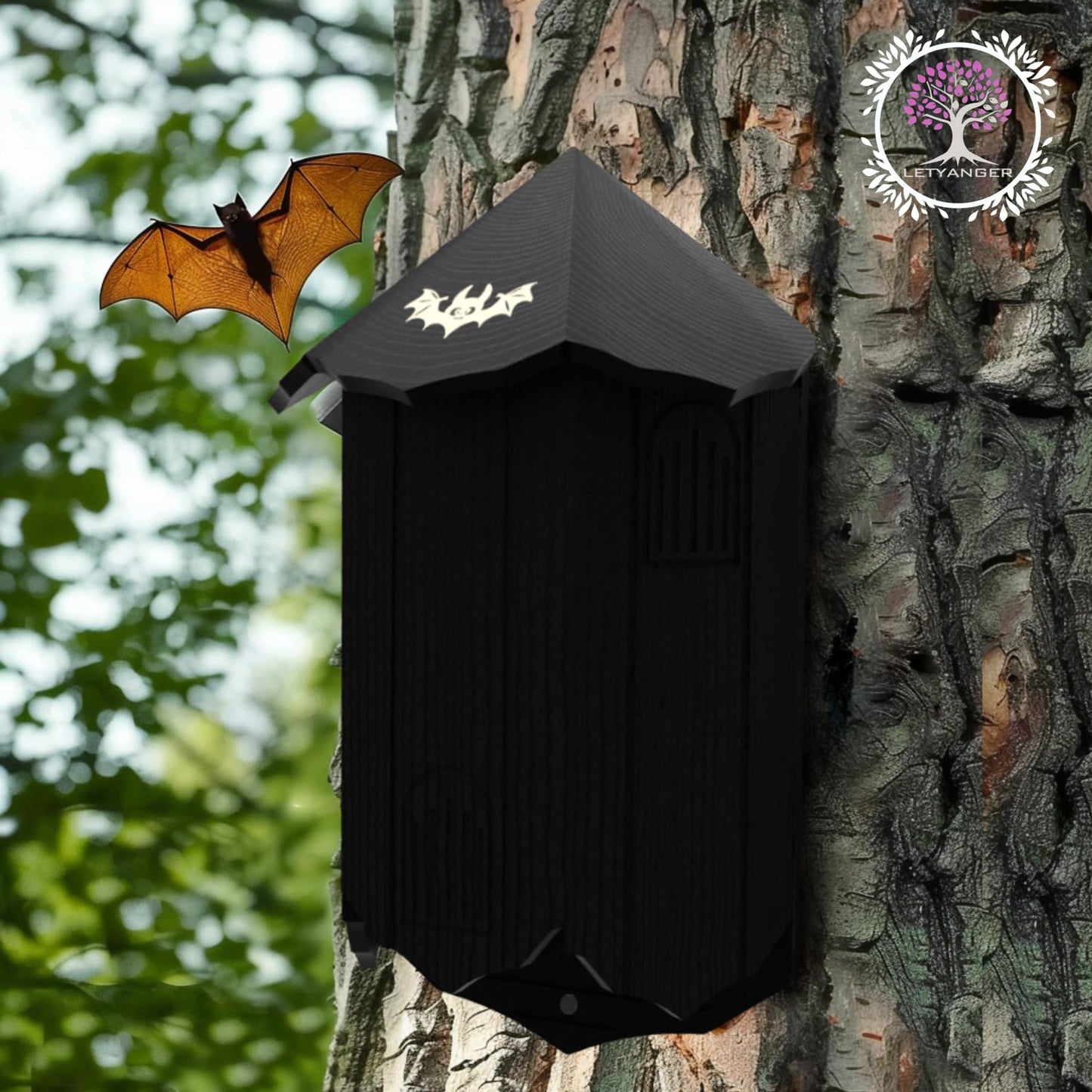 Bat Houses for Outside Bat Box for Outdoors, Large Three Chamber Box Perfectly Designed to Attract Bats, Easy to Set Up, Castle Style