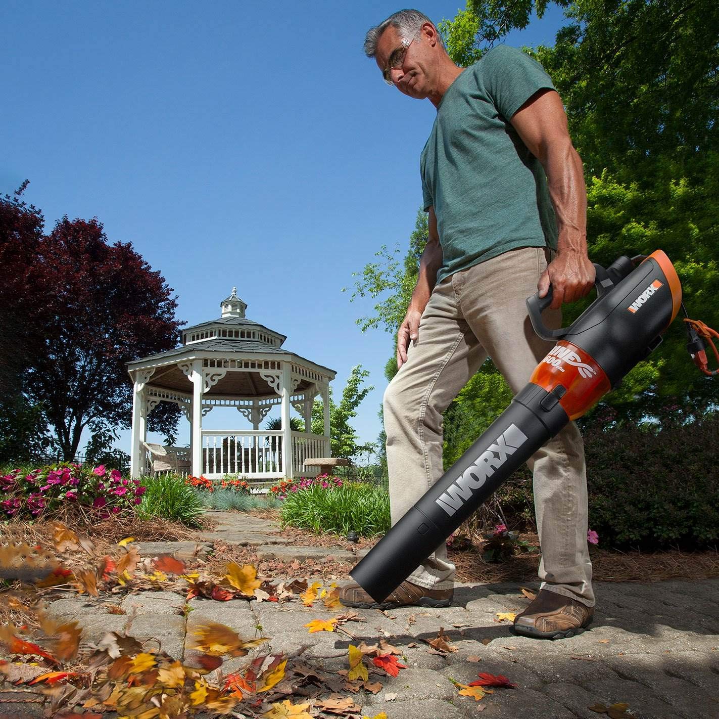 WORX WG520 12 Amp Turbine 600 Electric Leaf Blower