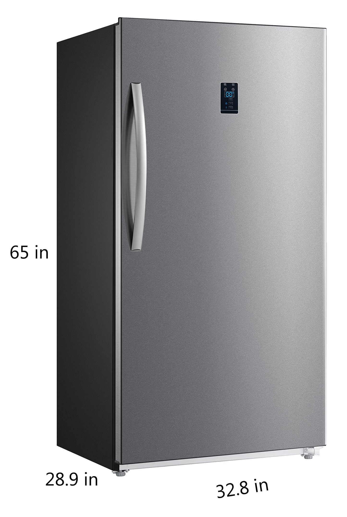 SMETA Upright Freezer Convertible Refrigerator|Freezers Garage Ready Standup Frost-Free Fridge Deep Freezer 18 Cuft Full Size with Tempered Glass Shelves SS