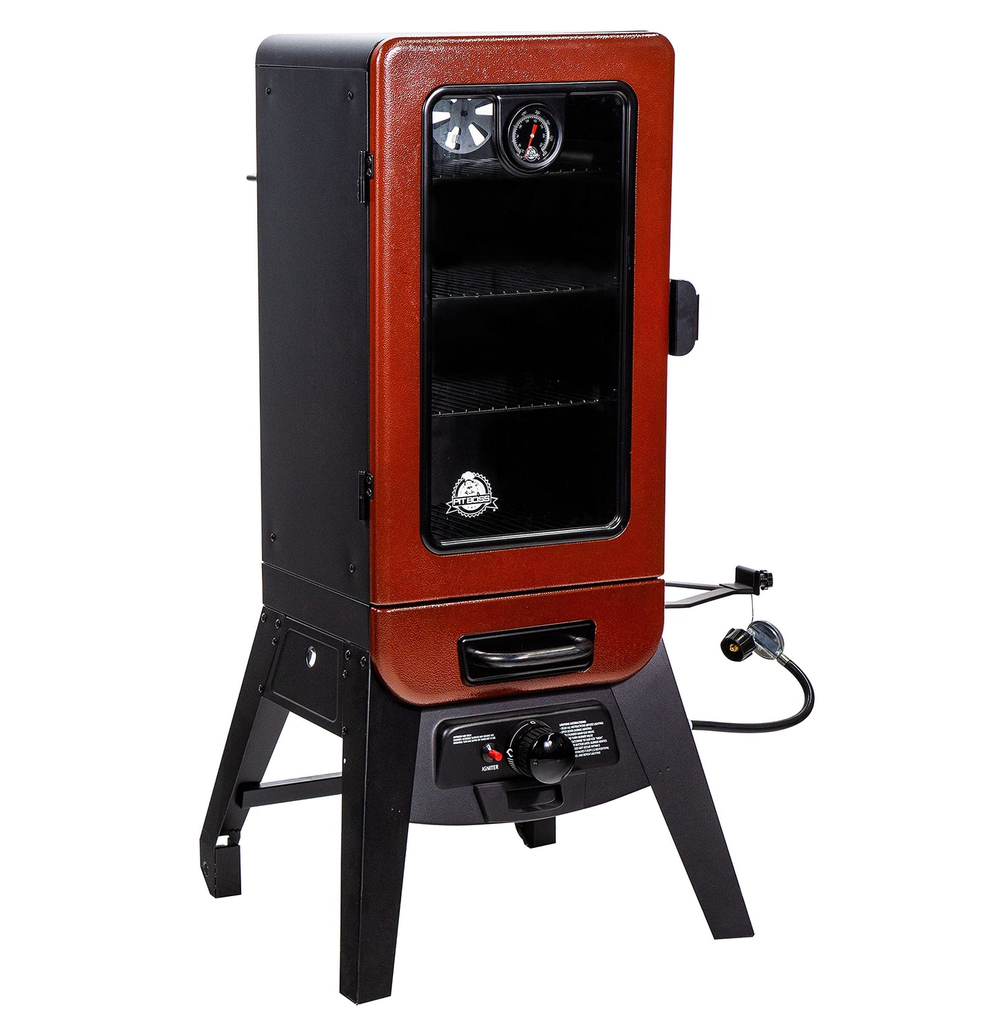 Pit Boss Grills PBV3G1 Vertical Smoker, Red Hammertone 684 sq inches (pack of 1)