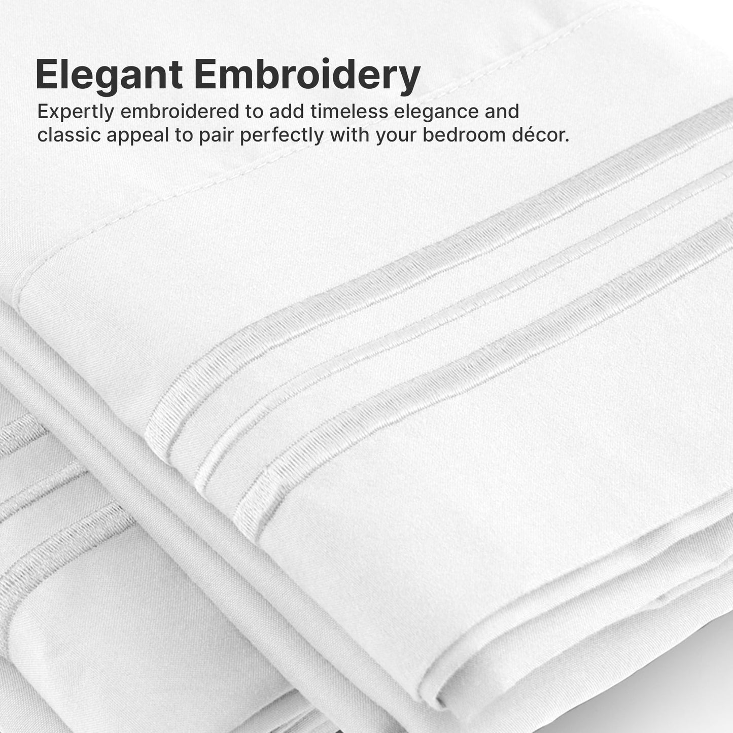 Twin Size 3 Piece Sheet Set - Comfy Breathable & Cooling Sheets - Hotel Luxury Bed Sheets for Women & Men - Deep Pockets, Easy-Fit, Extra Soft and Wrinkle Free Sheets - White Oeko-Tex Bed Sheet Set