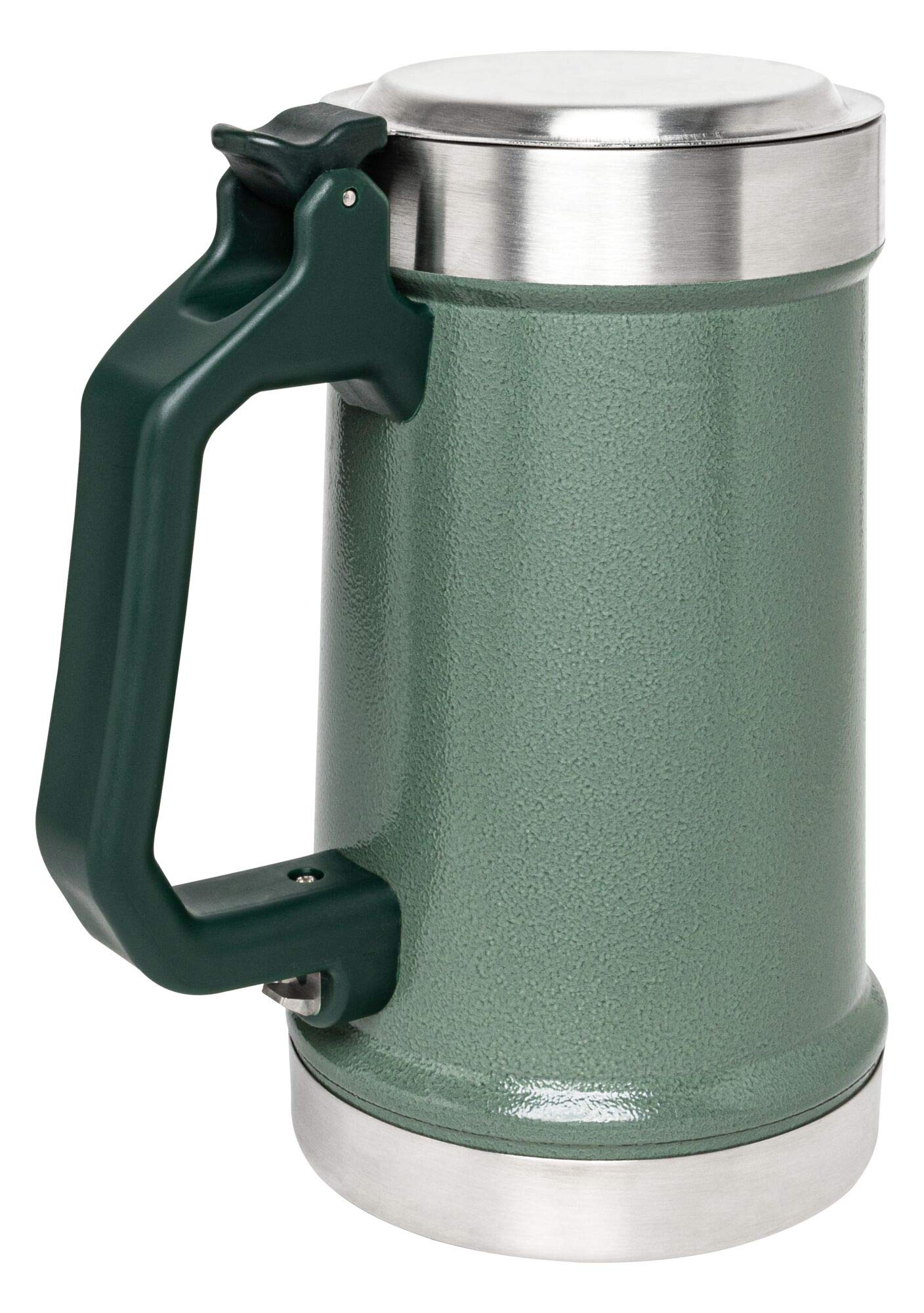 Stanley Classic Beer Stein with Bottle Opener, 24 oz Insulated Beer Party Mug and Tumbler, Hammertone Green