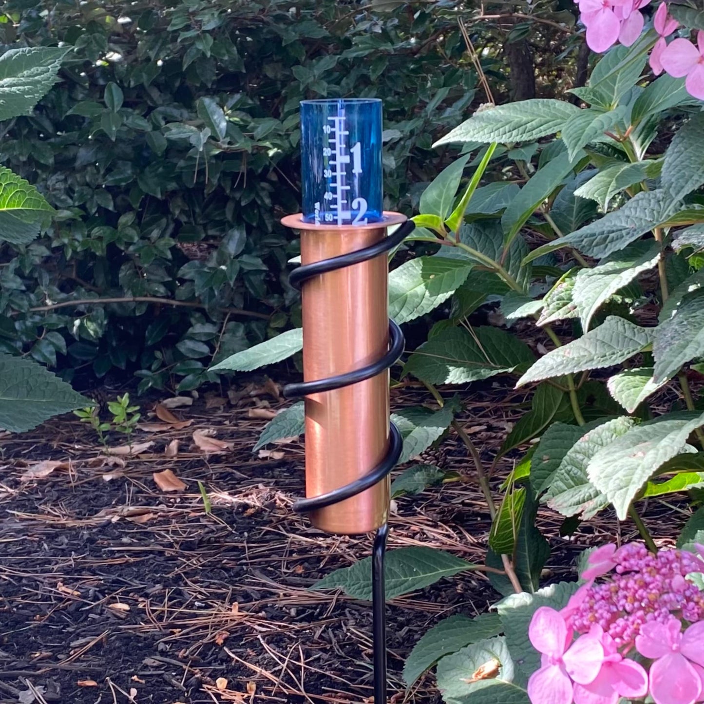 World's Coolest Rain Gauge Copper Rain Gauge Outdoor w/Steel Stake - Accurate, Decorative Garden Rain Gauges for Yard, Shatterproof, Winter-Safe - The Original Floating Rain Gauge