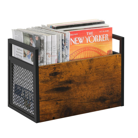 YINMIT Magazine Holder, Magazine Rack Floor, Magazine Rack for Desktop and Home Office, Magazine Storage Basket for Letters, Magazines, Books, Newspapers