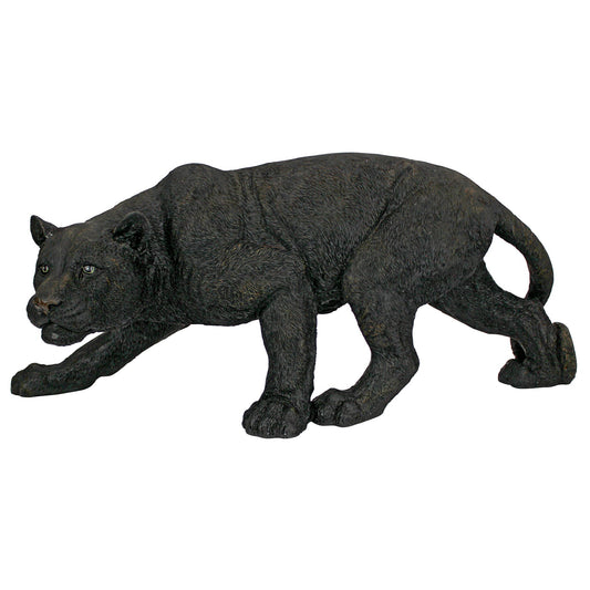 Design Toscano KY71174 Shadowed Predator Black Panther Garden Statue, Medium