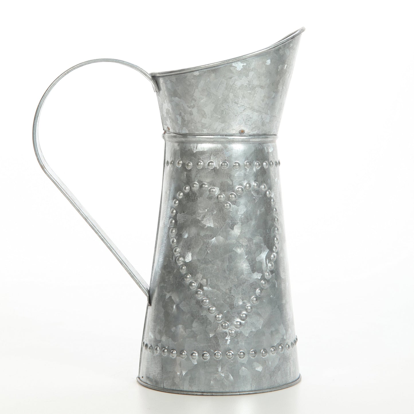 Hosley 9.25 Inch High Galvanized Decorative Pitcher. Ideal for Home Wedding Country Living Garden decor. O4