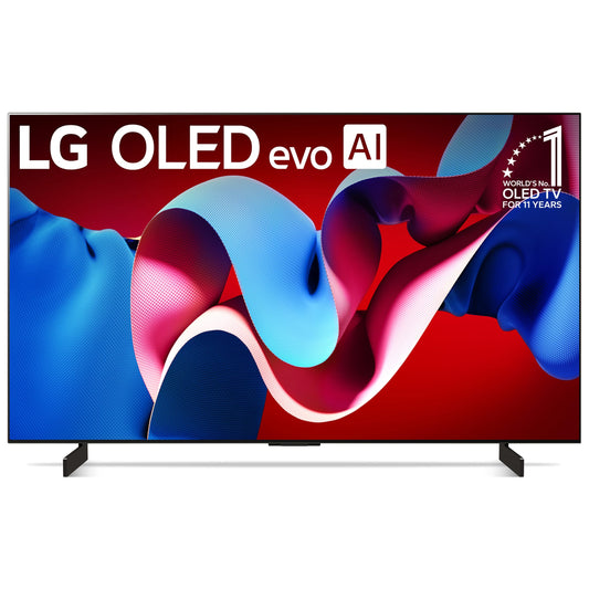 LG 42-Inch Class OLED evo C4 Series Smart TV 4K Processor Flat Screen with Magic Remote AI-Powered with Alexa Built-in (OLED42C4PUA, 2024)