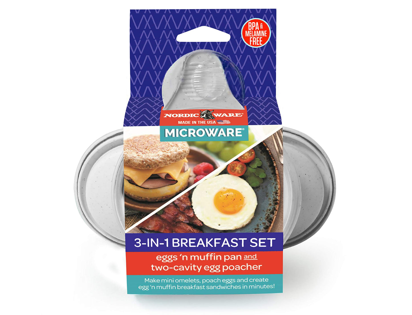 Nordic Ware 3-in-1 Breakfast Set, 2-Piece, White