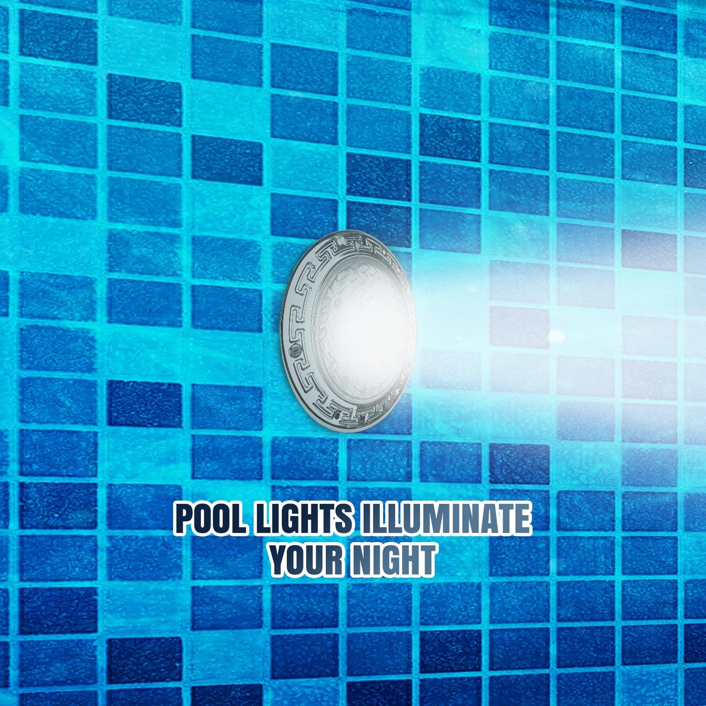 SOLAR SPORTS LED Pool Lights for Inground Pools, 120V Pool Lights White, 10 Inch Inground Pool Light 120v Suitable for 10 Inch Wet Niche, Underwater Pool Light,35W, 50 Foot Cord.