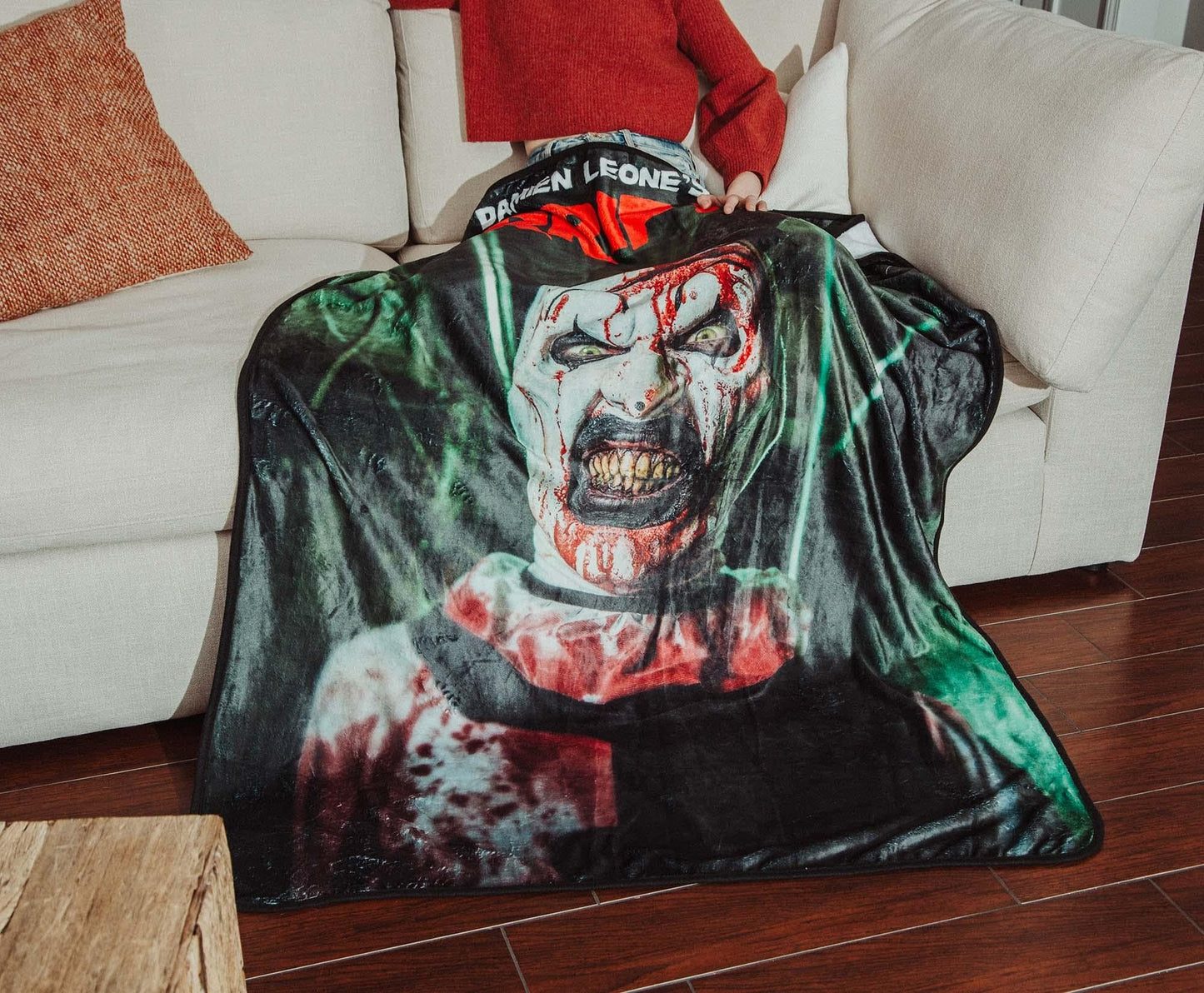 Terrifier 2 Art the Clown Comic Cover Fleece Throw Blanket | Soft Polyester Cover For Sofa, Bed | 45 x 60 Inches