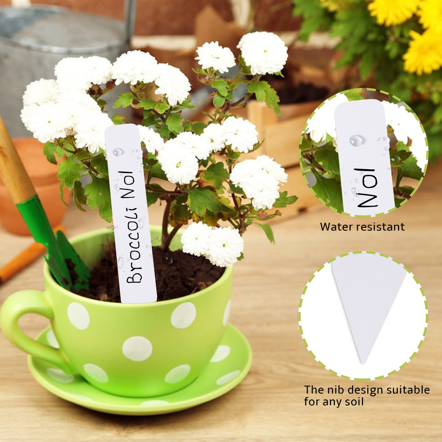 Plant Labels 4 Inch 300Pcs Plastic Plant Name Tags for Seedlings Garden Labels Markers Nursery Plant Tags Seed Labels Plant Label Stakes with Permanet Marking Pen Plant Markers for Outdoor Garden