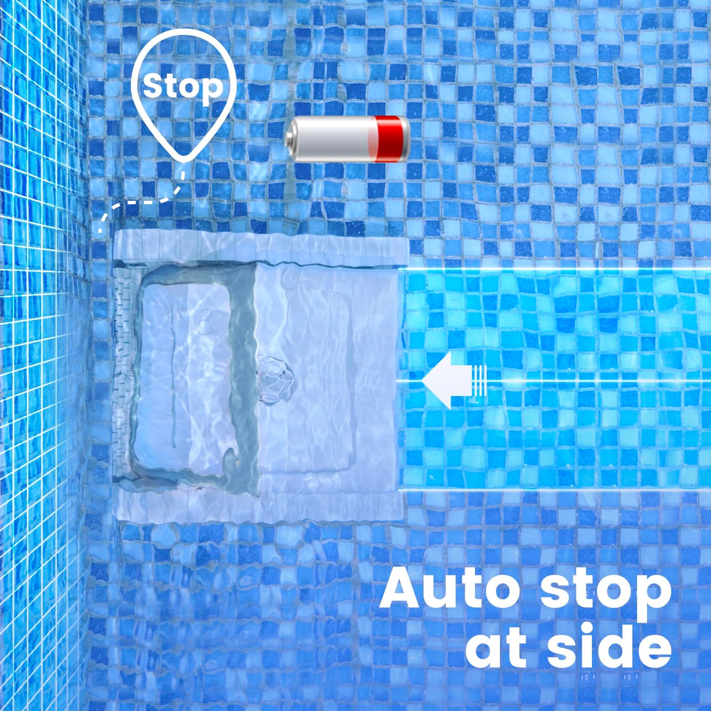 SMOROBOT Cordless Pool Cleaners for Inground Pools, Wall Climbing, Smart Navigation, Lasts 150 Mins with Strong Suction Power, Automatic Robotic Pool Vacuum 150 min Runtime, up to 2500 Sq.ft