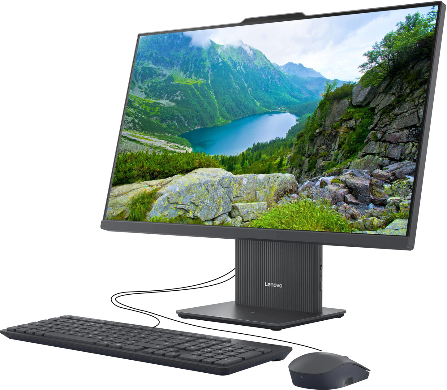 Lenovo ThinkCentre All-in-One Desktop Computer, 24" FHD IPS Display, 5-core Intel U300 Processor, 32GB DDR5, 1TB SSD, Wi-Fi 6, USB-C, HDMI in&Out, Wired KB&Mouse, Windows 11 Pro