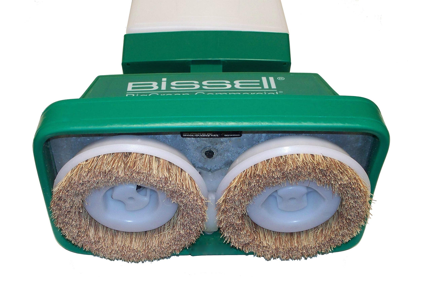 BiSSEll BigGreen BGFS5000 Portable Two Brush Floor Scrubber & Polisher, 13" W x 7" D x 44" H, White & Green