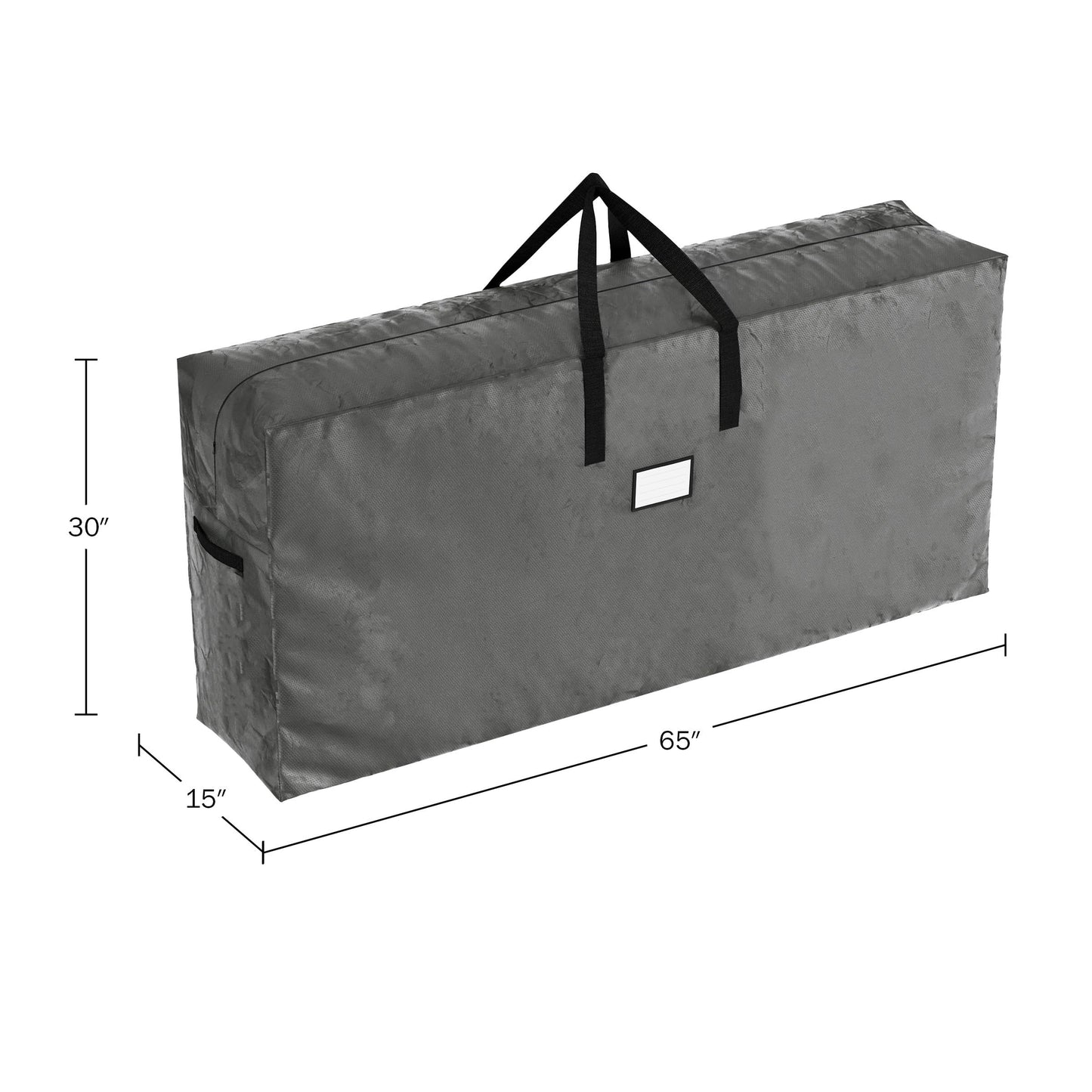 Storage Bag - Large Capacity Storage Bags with Durable Handles for Outdoor Cushion Storage or Clothes Storage - Moving Supplies by Pure Garden (Gray)