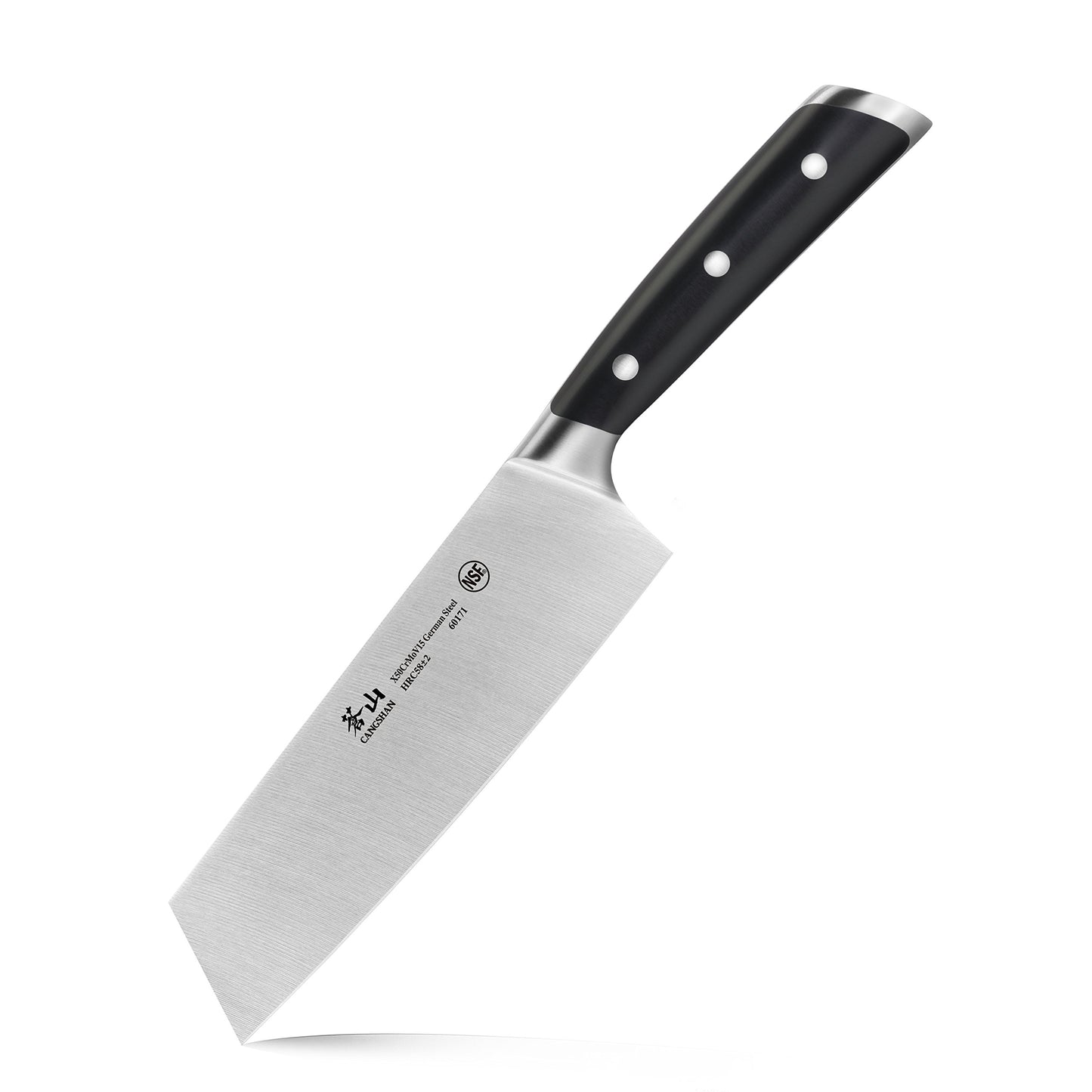 Cangshan S Series 60171 German Steel Forged Nakiri Vegetable Cleaver, 7-Inch